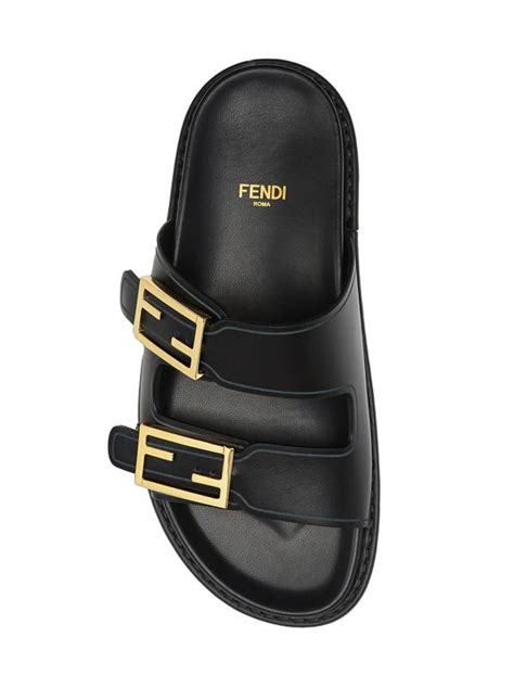 black fendi slides|fendi feel slides.